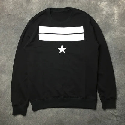 New  Baolideng Men star striped patch gentleman Hoodies Hoody hooded Sweatshirts velvet Cotton Drake Thicken Fleece #E13 Street King Limited