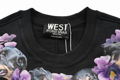 New  Baolideng High Men Rottweiler flower gentleman Hoodies Hoody hooded Sweatshirts velvet Cotton Drake Thicken Fleece #E24 Street King Limited
