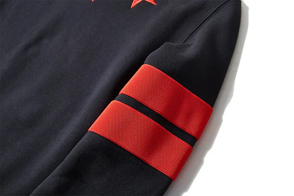 New 2018 Men Embroidered stars stripes Hoodies Hoody hooded Sweatshirts velvet Cotton Drake Thick Fleece Street Hip hop #H71 Street King Limited