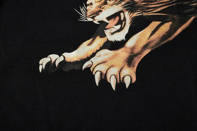 New 2019 Men 3D lions gentleman Hoodies Hoody hooded Sweatshirts velvet Cotton Drake Thicken Fleece #J53 Street King Limited