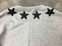 New  High Men Embroidery Star Stripes gentleman Hoodies Hoody hooded Sweatshirts velvet Cotton Drake Thicken Fleece #d68 Street King Limited