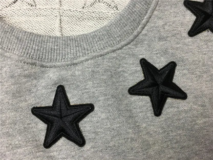 New  High Men Embroidery Star Stripes gentleman Hoodies Hoody hooded Sweatshirts velvet Cotton Drake Thicken Fleece #d68 Street King Limited