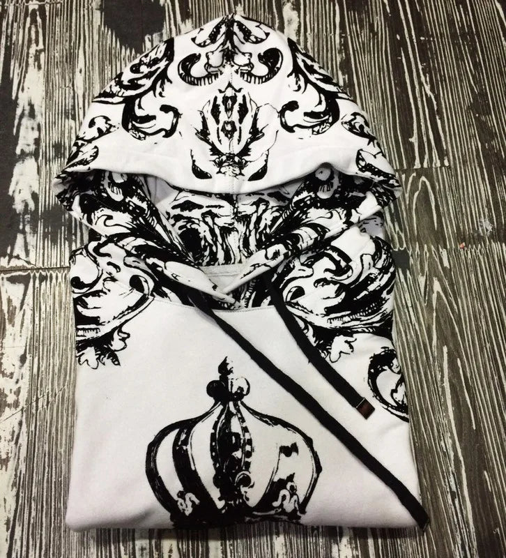 New  High Crown bee flocking Classic Unisex Hoodies Hoody hooded Sweatshirts velvet Cotton Drake Thicken Fleece #D13 Street King Limited