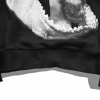 New  High Men Shark teeth beauty star gentleman Hoodies Hoody hooded Sweatshirts velvet Cotton Drake Thicken Fleece #d72 Street King Limited