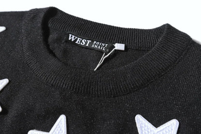 New 2021 Men Luxury Winter gentleman Embroidered stars stripes Knit Casual Sweaters pullover Asian Plug Size High Drake #H73 Street King Limited