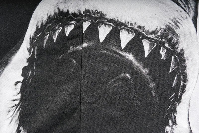 New  Baolideng High Men Shark teeth Yin yang Hoodies Hoody hooded Sweatshirts velvet Cotton Drake Thicken Fleece #E22 Street King Limited