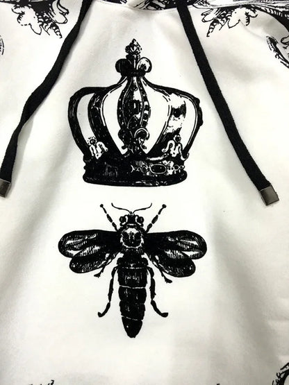 New  High Crown bee flocking Classic Unisex Hoodies Hoody hooded Sweatshirts velvet Cotton Drake Thicken Fleece #D13 Street King Limited