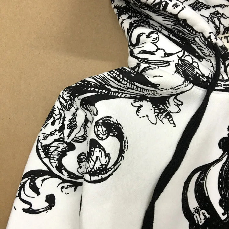 New  High Crown bee flocking Classic Unisex Hoodies Hoody hooded Sweatshirts velvet Cotton Drake Thicken Fleece #D13 Street King Limited