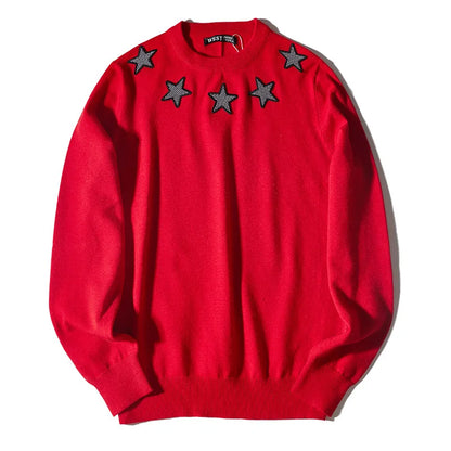 New 2022 Man Luxury Winter gentleman Embroidered stars Knit Casual Sweaters pullover Asian Plug Size High quality Drake #H72 Street King Limited