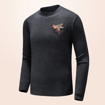 New 2018 Man Luxury Winter Bees embroidered Casual Sweaters pullover Asian Plug Size High quality Drake #H74 Street King Limited