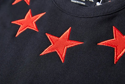 New 2018 Men Embroidered stars stripes Hoodies Hoody hooded Sweatshirts velvet Cotton Drake Thick Fleece Street Hip hop #H71 Street King Limited