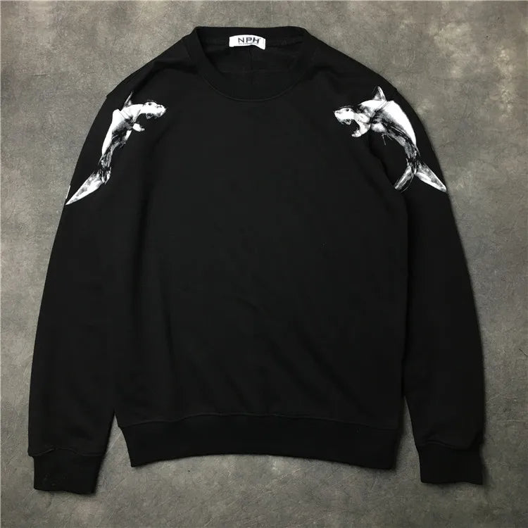 New  High High Men 7 4 Sharks kenye Hoodies Hoody hooded Sweatshirts velvet Cotton Drake Thicken Fleece #d32 Street King Limited
