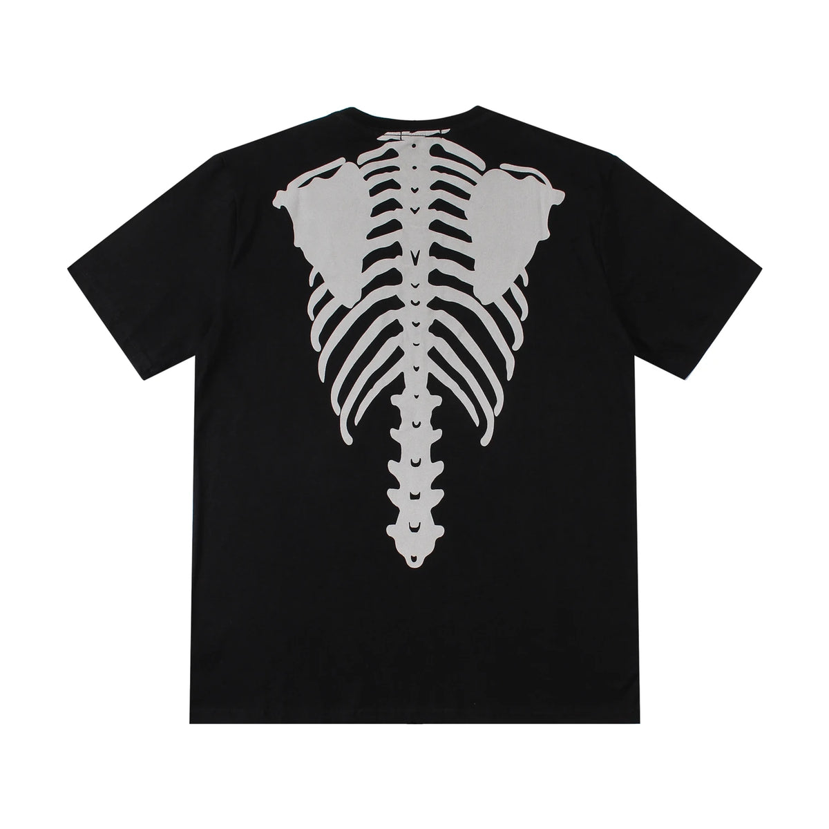 Men's Fashion Reflective Skull Printed T-shirts New Casual Loose Short-sleeved Crew Neck Tees Hip Hop Streetwear Loose Tops Street King Limited