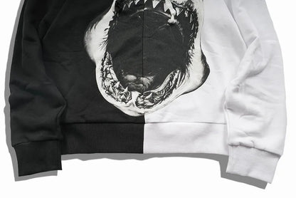 New  Baolideng High Men Shark teeth Yin yang Hoodies Hoody hooded Sweatshirts velvet Cotton Drake Thicken Fleece #E22 Street King Limited