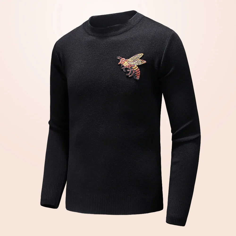 New 2018 Man Luxury Winter Bees embroidered Casual Sweaters pullover Asian Plug Size High quality Drake #H74 Street King Limited