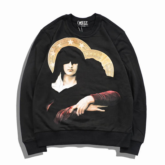 New  Baolideng High Men Virgin Mary star gentleman Hoodies Hoody hooded Sweatshirts velvet Cotton Drake Thicken Fleece #E25 Street King Limited