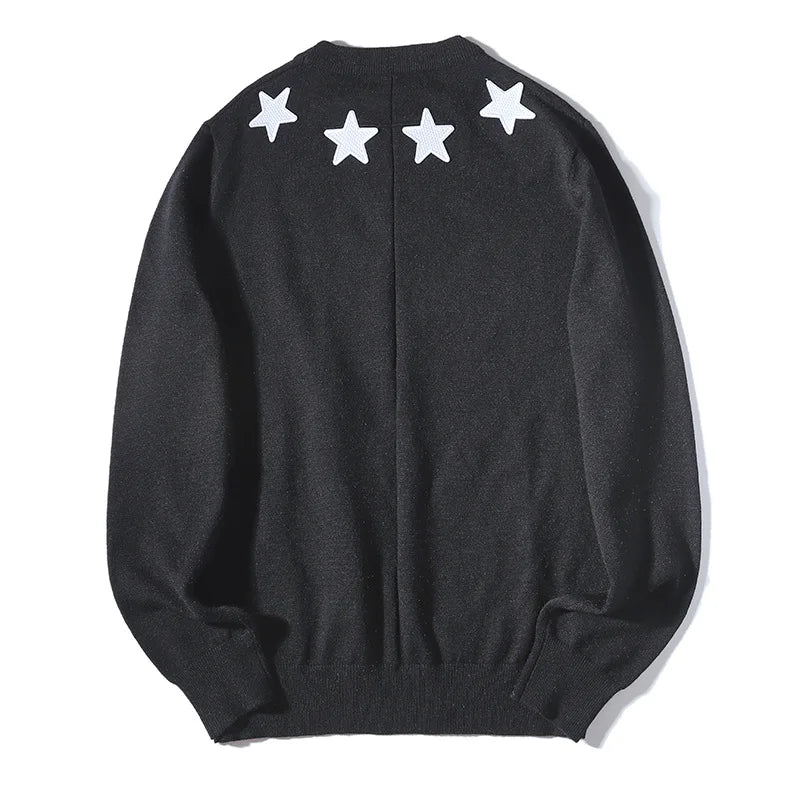 New 2022 Man Luxury Winter gentleman Embroidered stars Knit Casual Sweaters pullover Asian Plug Size High quality Drake #H72 Street King Limited