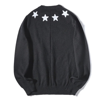 New 2022 Man Luxury Winter gentleman Embroidered stars Knit Casual Sweaters pullover Asian Plug Size High quality Drake #H72 Street King Limited