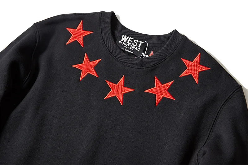 New 2018 Men Embroidered stars stripes Hoodies Hoody hooded Sweatshirts velvet Cotton Drake Thick Fleece Street Hip hop #H71 Street King Limited