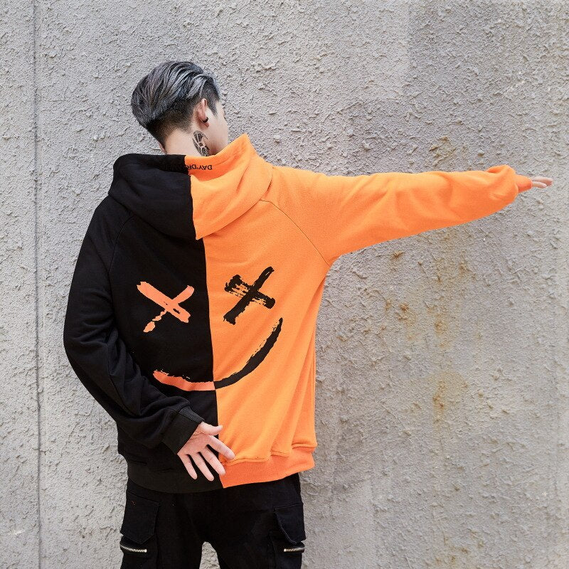 "Spliced" Unisex Men Women Streetwear Graphic Hoodie Daulet Apparel