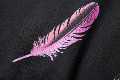 New High Men Novelty Feather wolf head gentleman Hoodies Hoody hooded Sweatshirts velvet Cotton Drake Thicken Fleece #F28 Street King Limited