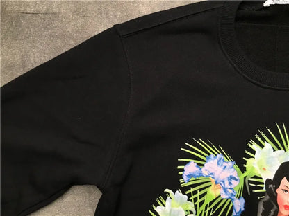 New 2018 Men High Punk Naked Girl flower Hoodies Hoody hooded Sweatshirts velvet Cotton Drake Thick Fleece Street Hip hop #H40 Street King Limited