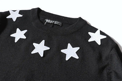 New 2021 Men Luxury Winter gentleman Embroidered stars stripes Knit Casual Sweaters pullover Asian Plug Size High Drake #H73 Street King Limited