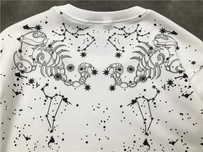 New 2018 Men Scorpio constellation pattern Hoodies Hoody hooded Sweatshirts velvet Cotton Drake Thick Fleece Street Hip hop #H29 Street King Limited