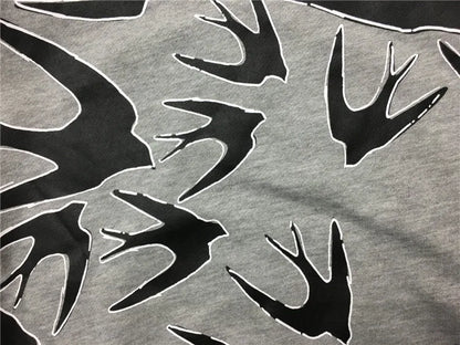 New  Men Full of Swallows Hoodies Hoody hooded Sweatshirts velvet Cotton Drake Thick Fleece Street Hip hop #E153 Street King Limited