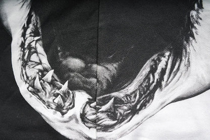 New  Baolideng High Men Shark teeth Yin yang Hoodies Hoody hooded Sweatshirts velvet Cotton Drake Thicken Fleece #E22 Street King Limited