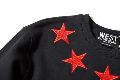 New 2018 Men Embroidered stars stripes Hoodies Hoody hooded Sweatshirts velvet Cotton Drake Thick Fleece Street Hip hop #H71 Street King Limited