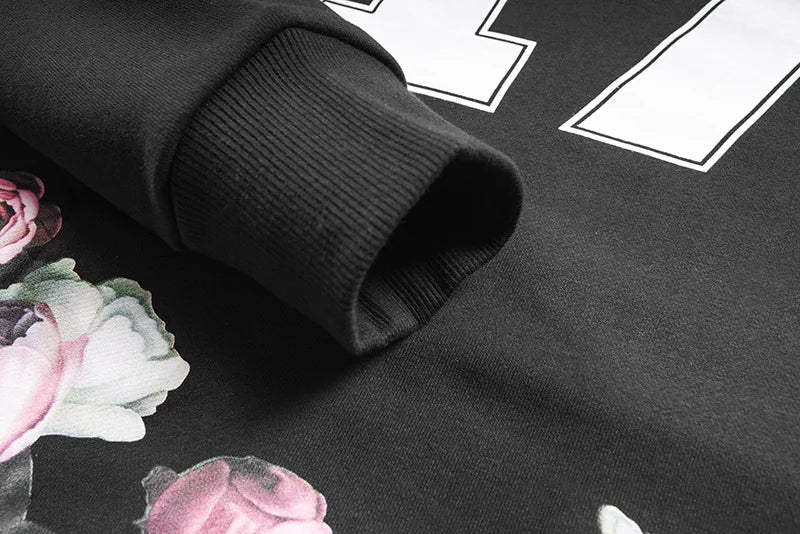 New  Baolideng High Men 17 romantic Roses Kenye Hoodies Hoody hooded Sweatshirts velvet Cotton Drake Thicken Fleece #d92 Street King Limited