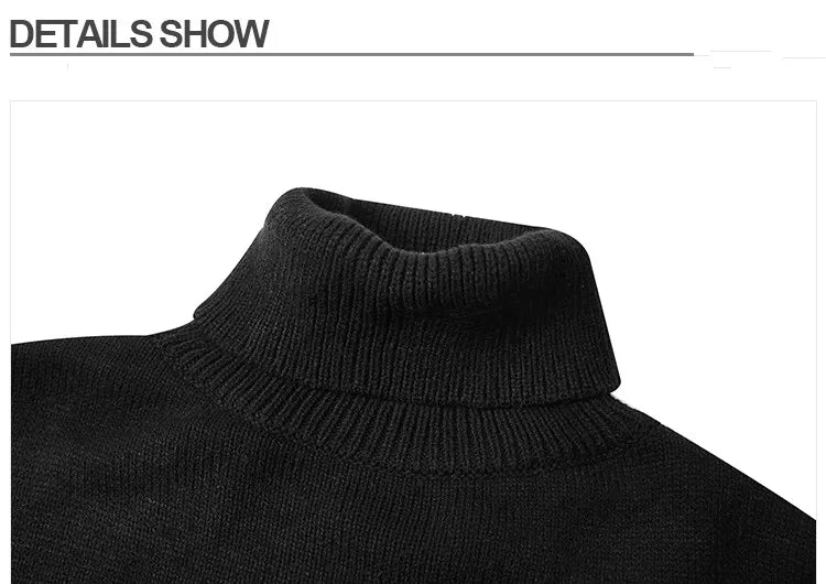 Male Sweater Basic Pullover 2018 Autumn Winter High Neck Casual Solid Color Warm Sweater Women Men Fashion Street Loose Sweaters Street King Limited