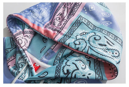 Bandana Patchwork Hoodies Sweatshirts Streetwear 2020 Autumn Mens Hip Hop Casual Hooded Pullover Hoodie Harajuku Tops WY086 Street King Limited