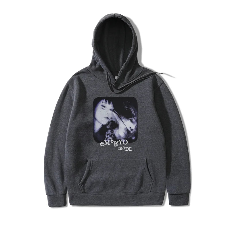 2021 Illusion Girl Letter Print Harajuku Hoodie Sweatshirt Hip Hop Streetwear Hoodie Cotton Autumn Winter Fleece Pullover 3XL Street King Limited