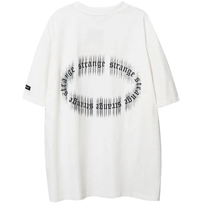 Aolamegs Men's Tee Shirts High Street Cool Boy Printed Oversized T Shirt Men Summer Casual All-match Vintage Advanced Streetwear Street King Limited