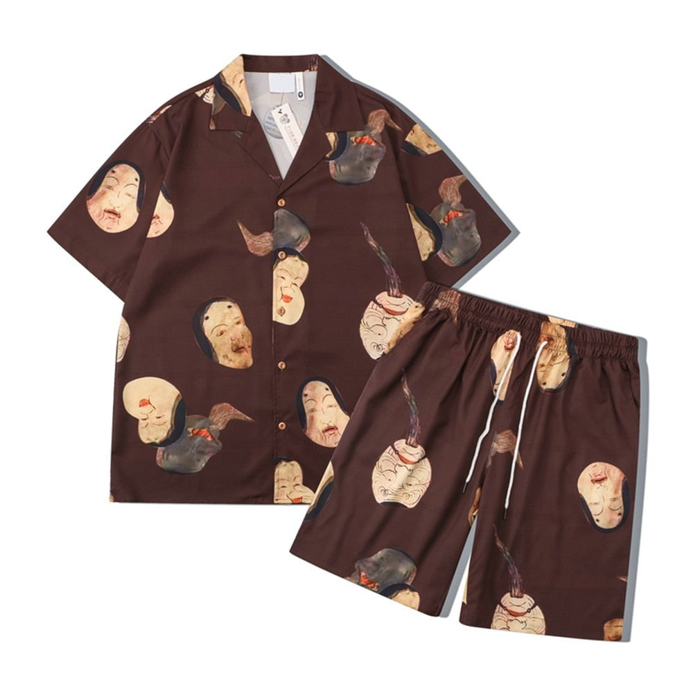 "Beach Set" Unisex Men Women Streetwear Graphic Shirt Daulet Apparel
