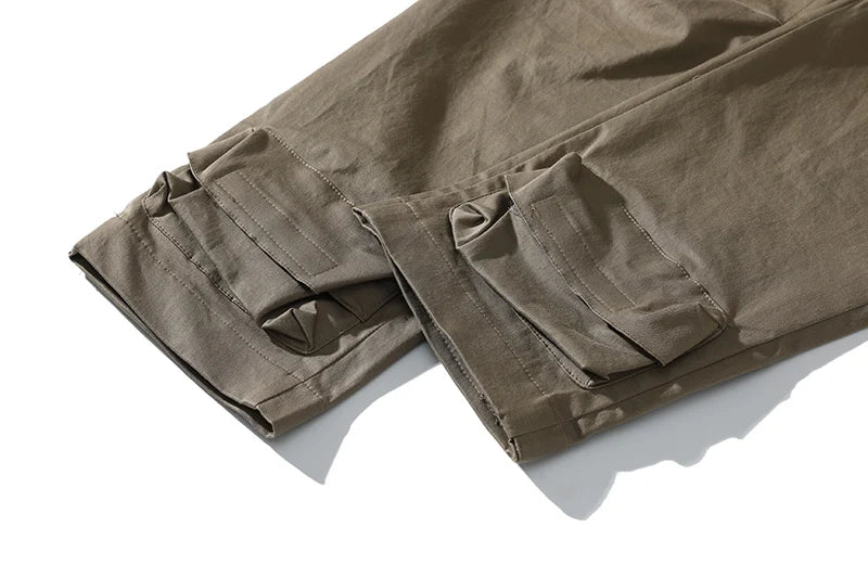 High Street Multi-pocket Drawstring Overalls Mens Straight Vibe Style Oversize Casual Cargo Pants Hip Hop Loose Baggy Trousers Street King Limited