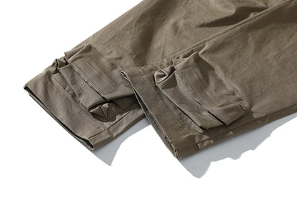 High Street Multi-pocket Drawstring Overalls Mens Straight Vibe Style Oversize Casual Cargo Pants Hip Hop Loose Baggy Trousers Street King Limited