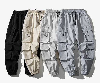 streetwear mens hip hop jogging pants casual men trousers big size loose sweatpants male 2023 new multi pocket harem pants 5xl unique joggers style 2697