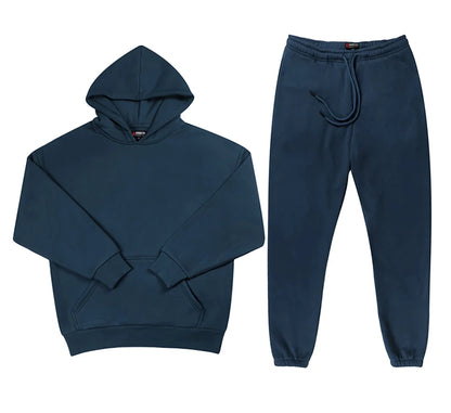rainbowtouches quality pure cotton 2 piece couple hoodie solid color hip hop casual sportswear pullover mens pants plush unique default style 283