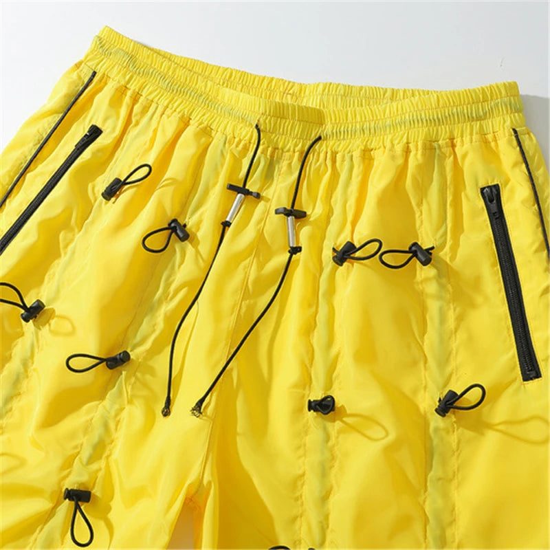 rainbowtouches brand mens male new celebrity slapstring high street shorts athletic comfortable outdoor sports elastic half pant unique shorts style 600
