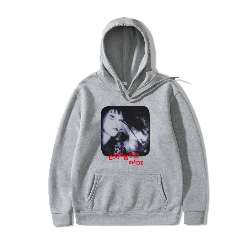 2021 Illusion Girl Letter Print Harajuku Hoodie Sweatshirt Hip Hop Streetwear Hoodie Cotton Autumn Winter Fleece Pullover 3XL Street King Limited