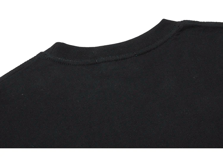 Men Hip Hop T Shirt Streetwear Dark Style Shadow Printed T-Shirt 2023 Summer Short Sleeve Tshirt Harajuku Cotton Tops Tees Black Street King Limited