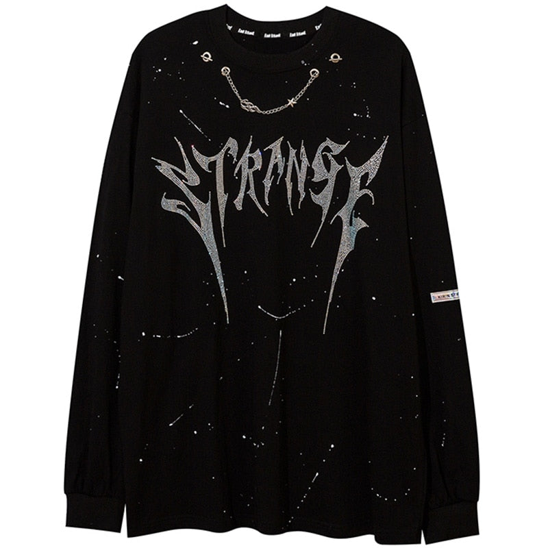 "Strange" Unisex Men Women Streetwear Graphic Sweatshirt Daulet Apparel