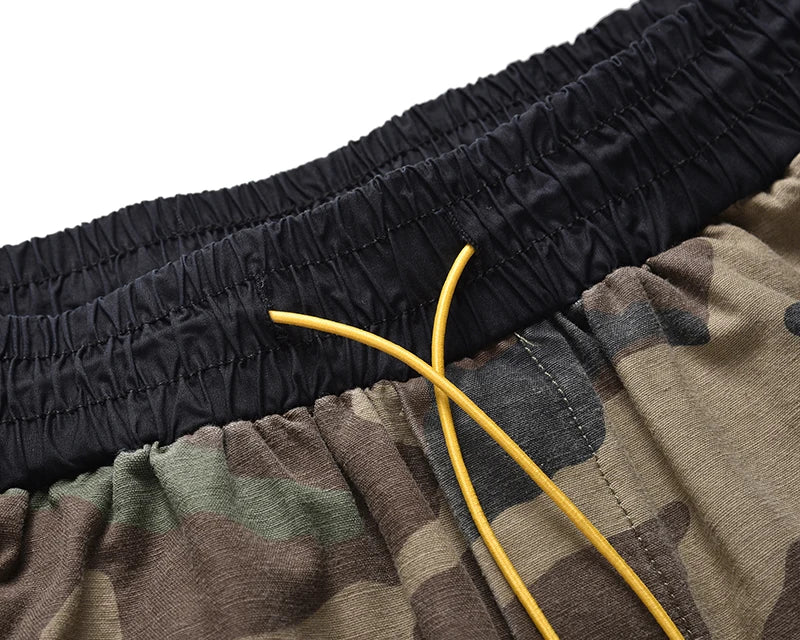 Camouflage Cargo Pants Bieber Hip Hop Vintage Multi-pocket Bottom Button Men's Cargo Trousers Streetwear Mens Military Pants Street King Limited