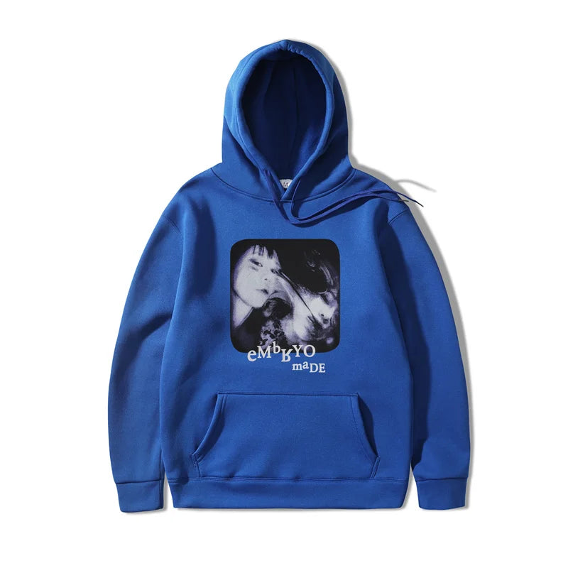 2021 Illusion Girl Letter Print Harajuku Hoodie Sweatshirt Hip Hop Streetwear Hoodie Cotton Autumn Winter Fleece Pullover 3XL Street King Limited