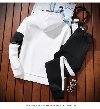 Autumn Hoodie Sets Men Tracksuit Casual Hoodies Sweatshirt+Sweatpants 2 Piece Set Male Pullover Hoody Fashion Streetwear Clothes Street King Limited