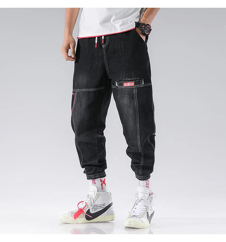 2023 new streetwear hip hop cargo pants mens jeans elastic harun joggers in autumn and spring men clothing unique joggers style 2570