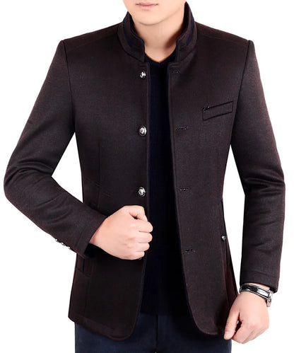 Autumn Winter Wool Coat Men Leisure Long Woolen Coats Men's Pure Color Business Casual Fashion Jackets Men Wool Overcoat Outwear Street King Limited